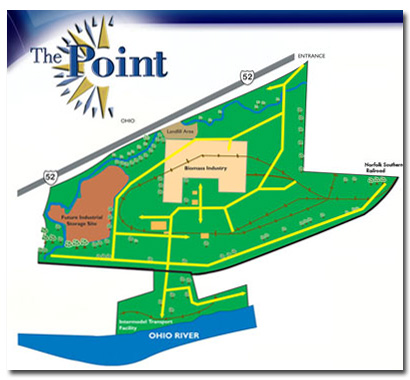 Map showing the Point Industrial Park